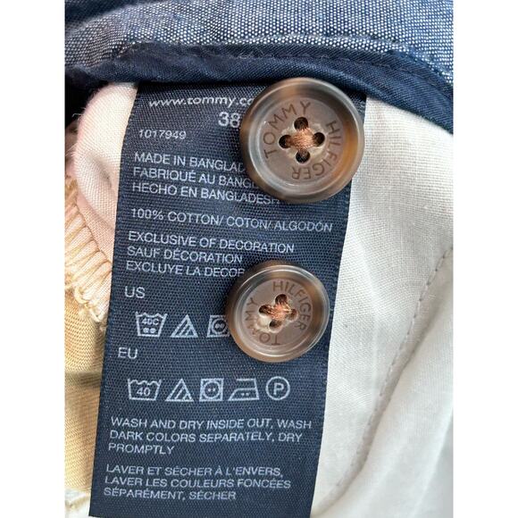 Tommy Hilfiger Custom Fit Khaki Tan Chino Pants Mens 38 x 30 Business Casual - Picture 9 of 9